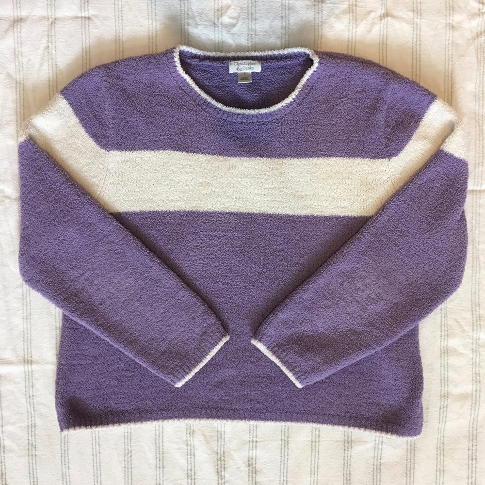 Purple Striped Sweater